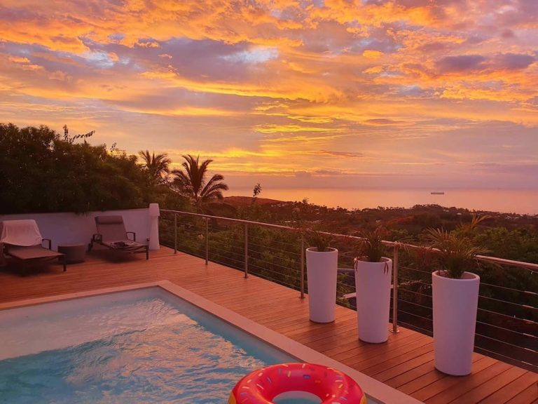 vue coucher de soleil saint gilles ile de la reunion