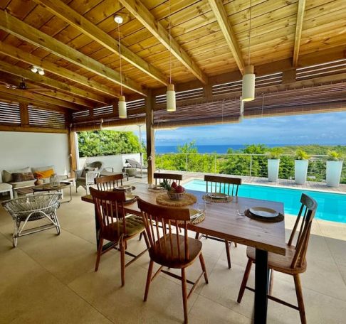 terrasse vue mer villa palypala à louer à la Réunion